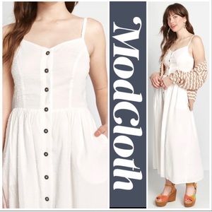 Modcloth Quite Clearly Charismatic MIDI Dress